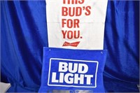 2 Bar Towels and Two Beer Openers Bud and Budlight