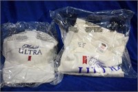 2 New Michelob Ultra Shirt and Hat Lot Both New