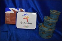 2000 Olympic Coaster and Nesting Beaed Boxes Lot
