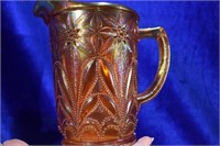 Carnival Glass Imperial Poinsett Pattern PItcher
