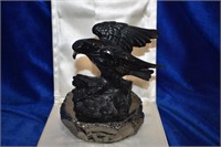 Black Matalic Looking Resin Eagle Statue