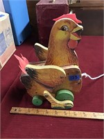 Fisher Price cackling hen pull toy