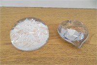 Snowflake Images Paperweight & Heart Paperweight