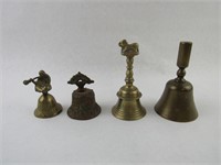 Four Brass and Metal Bells