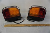 Tractor Safety Lights w/ Metal Guards,Turn Signals