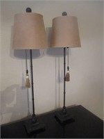 Bombay Lamps-"heavy metal base 29"h Shade 7"h x 8"