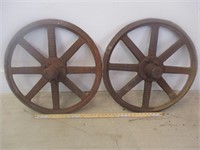 2 Moline Plow Co Moline Illinois Iron Wheels