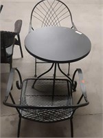 3pc Metal bistro table and chair set