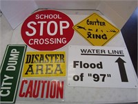 Lot of Misc. Signs - 3 Metal
