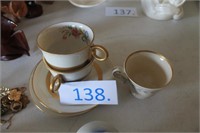 3 teacup and saucers