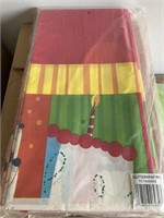 PARTIAL CASE OF BIG CAKE TABLE COVERS 132CT