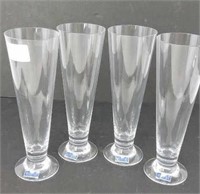 4 Waterford Marquis Beer Pilsner Glasses