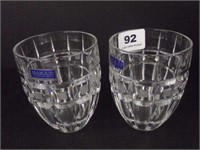 Two Waterford Marquis Whiskey Glasses