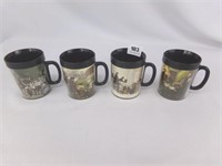 Four American History Insulated Coffee Mugs