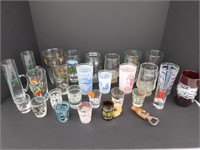 Vtg Bar & Shot Glass Collection