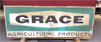 Large Grace Agricultural Products Tin Sign