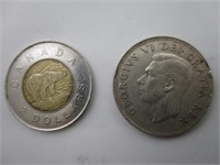50 Cents canada 1951 en argent basse condition
