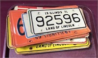 Assortment Of Illinois License Plates