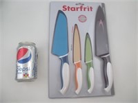 Set de 4 couteaux Starfrit avec étuis Neuf