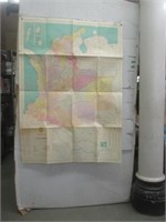 Carte géographique de Colombie 1976