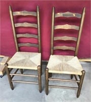 Vintage Ladder Back Chairs, Very Good Condition
