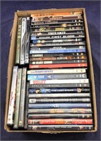 Box of About 34 DVDs.