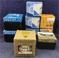 Boxed Gift Mugs/Money Jar &  6 Noritake Cups +