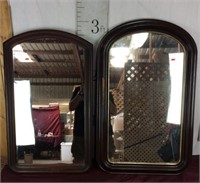 Two Vintage Wall/dresser Mirrors