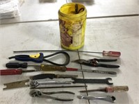 CONTAINER OF ASSORTED TOOLS