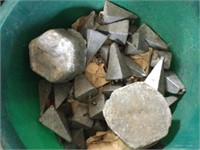 BUCKET OF LEAD WEIGHTS