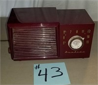 Vintage Airline Radio Red Bake Lite Cabinet-