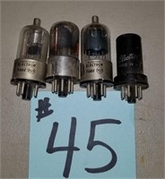 4 Old Radio Tubes