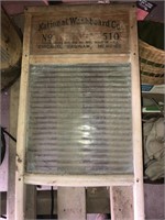 Vintage GE fan and glass washboard