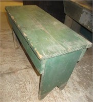 Small Green Painted Bench