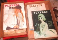 2 Boxes Early Playboy Magazines