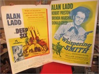 2 Alan Ladd Movie Lobby Posters