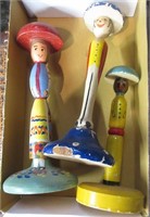 3 Figural Hat Stands