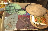 Sew Basket, Lamp, Silverware clothes