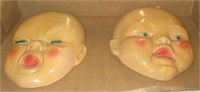 2 Baby Face Plaques