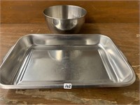METAL BOWL AND TRAY