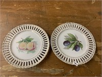 2 MADE IN OCCUPIED JAPAN  PLATES