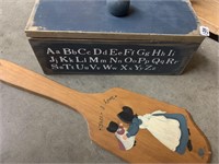 WOODEN BOX AND PADDLE
