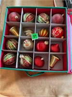 Christmas ornaments in square container 2