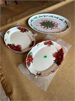 Christmas serving dishes