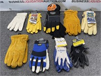 9 pairs of new work gloves