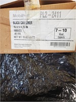 Case Of Black Trash Can Liners.