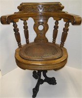 Antique Ship's Chair 33" H x 22.25 W x 17.25" D