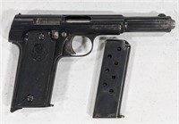 Astra Model 1921 9mm Semi Auto Pistol. Serial