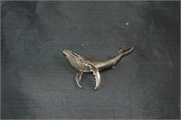 Sterling Whale Brooch