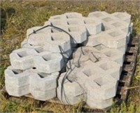 Pallet of landscaping bricks rectangular diamond
